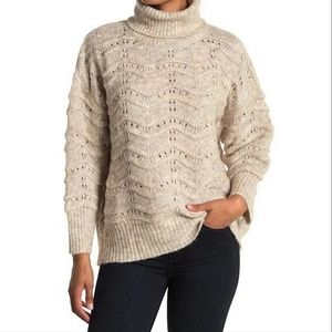 FRNCH | Open Knit Turtleneck Sweater